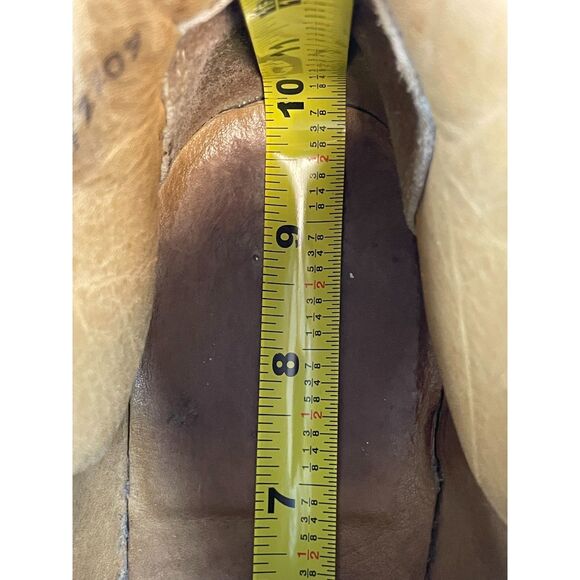 Dexter Women's Bootie Biker Combat Hiking Vintage Heel Boot Suede 7M Brown Shoes - Picture 9 of 11